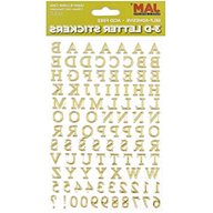 gold alphabet sticker letters for sale