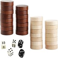 wooden backgammon pieces for sale