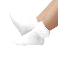 womens white frilly socks for sale