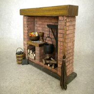 dolls house tudor fireplace for sale