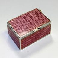 silver enamel box for sale