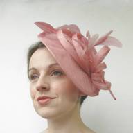 ladies wedding hats dusky pink for sale