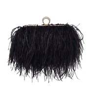 black ostrich feather bag for sale