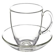 glass cup saucer for sale