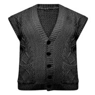 black knitted waistcoat ladies for sale