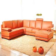 orange leather sofa for sale