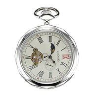 silver mechanical pocket watch for sale