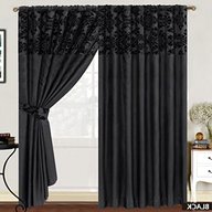 black damask curtains for sale