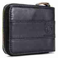 mens leather wallet zip for sale