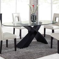 oval glass dining table for sale