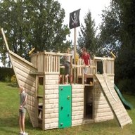 wooden pirate ship climbing frame for sale
