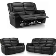 black leather sofa set for sale