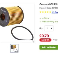 crosland oil filter for sale