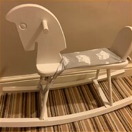 white wooden rocking horse for sale
