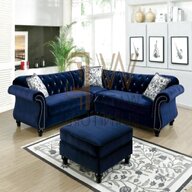 l shape blue sofa for sale