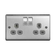 brushed steel electrical sockets for sale