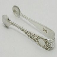 solid silver sugar tongs for sale