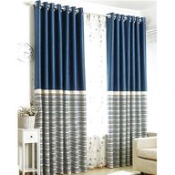 blue stripe curtains 90 for sale