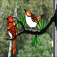 stained glass birds for sale
