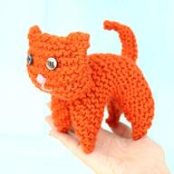 cat knitting pattern for sale