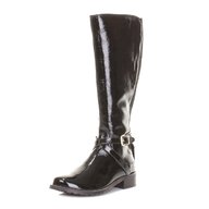 black patent boots wide fit for sale