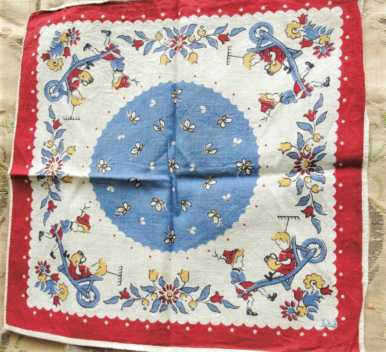 Vintage Childrens Handkerchief for sale in UK | 44 used Vintage ...