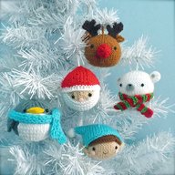 knitted christmas decorations for sale