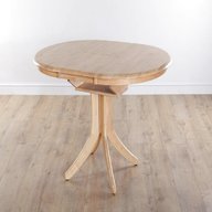 round oak extending dining table for sale