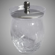 v intage glass jam pot for sale