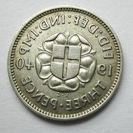 silver threepence 1940 for sale