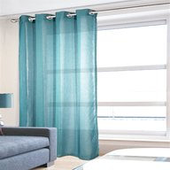 teal voile curtains for sale