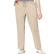 ladies cotton trousers elasticated waist for sale