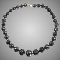 victorian whitby jet beads for sale