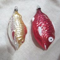 vintage glass ornaments fish for sale