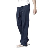 mens drawstring linen trousers for sale
