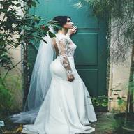 lace fishtail wedding dress for sale