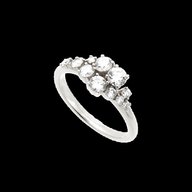 white gold diamond cluster ring for sale
