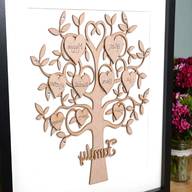 personalised wooden family tree for sale