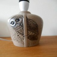 poole pottery owl lamp for sale
