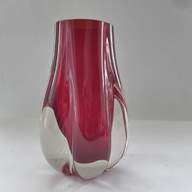 whitefriars red glass vase for sale