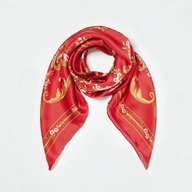 red silk square scarf for sale