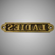 vintage brass sign for sale