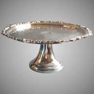 vintage silver plated cake stand for sale