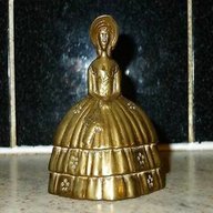vintage crinoline lady brass bell for sale