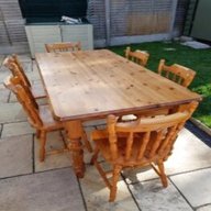 antique pine dining table chairs for sale