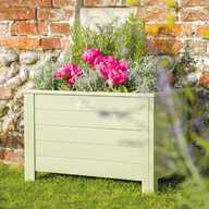 green wooden planter for sale