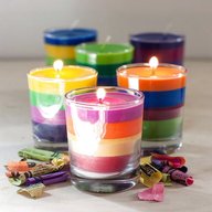 multi coloured candles for sale