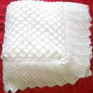 hand knitted baby shawl for sale