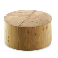 round solid wood coffee table for sale