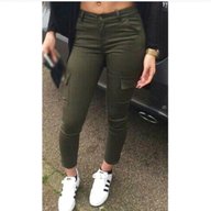 olive green pants women for sale